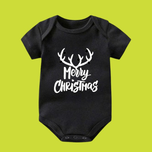 Merry Christmas Unisex Romper / T-shirt - with Custom Name