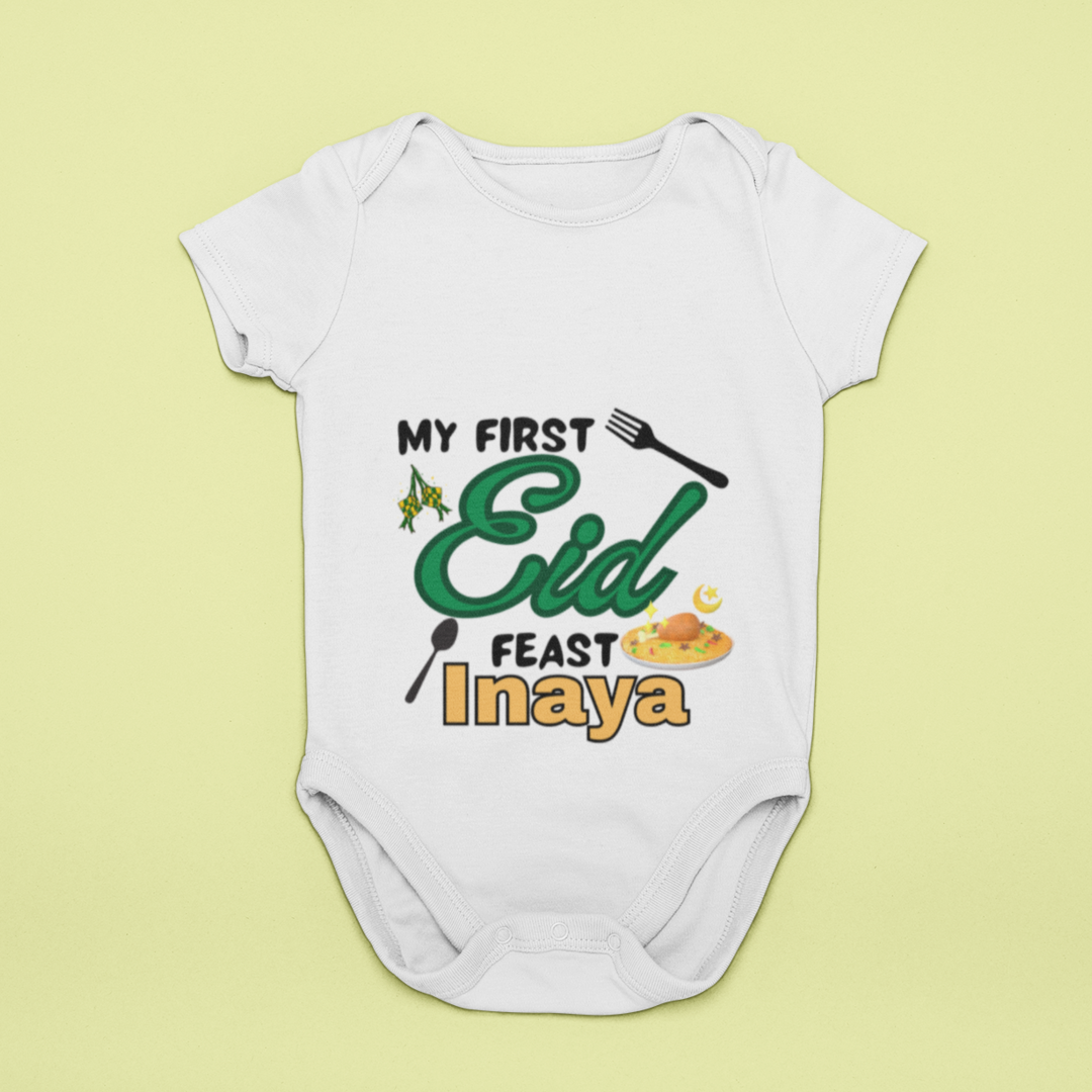 My first Eid Feast Romper - with Custom Name