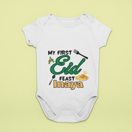 My first Eid Feast Romper - with Custom Name