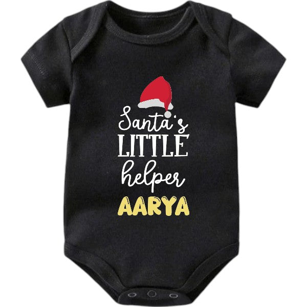 Santa's little helper Unisex Romper / T-Shirt - With Custom Name