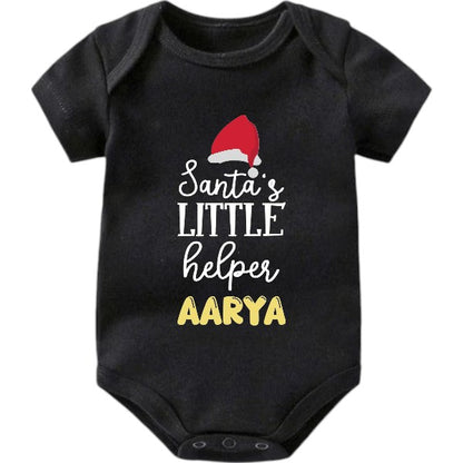 Santa's little helper Unisex Romper / T-Shirt - With Custom Name