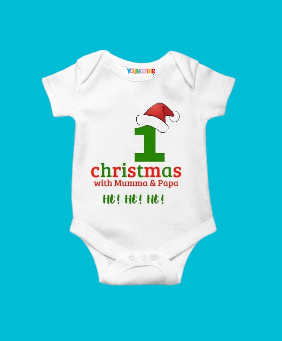 First Christmas Snuggle Unisex Romper  / T-Shirt - With Custom Name