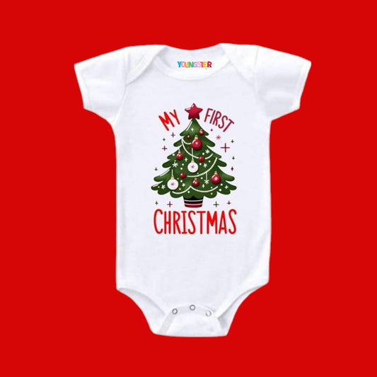 It'S My First Christmas Cute Unisex Romper  / T-Shirt - With Custom Name