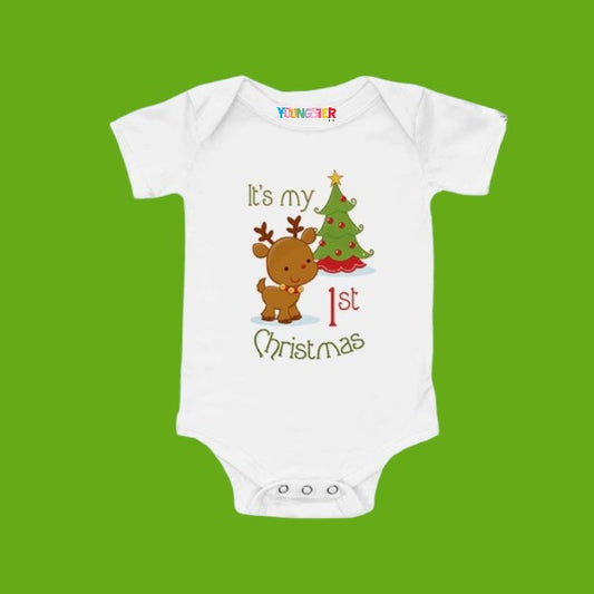 It's my 1st Christmas Unisex Romper / T-Shirt - With Custom Name