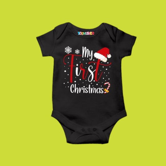 My First Christmas 1 Unisex Romper / T-Shirt - With Custom Name