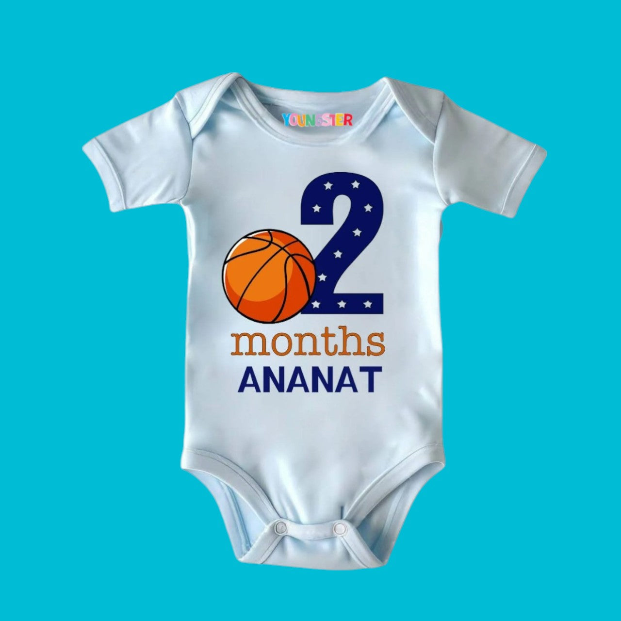 2 Month Football Theme Baby Romper