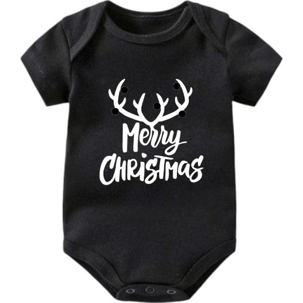 Merry Christmas Unisex Romper / T-shirt - with Custom Name