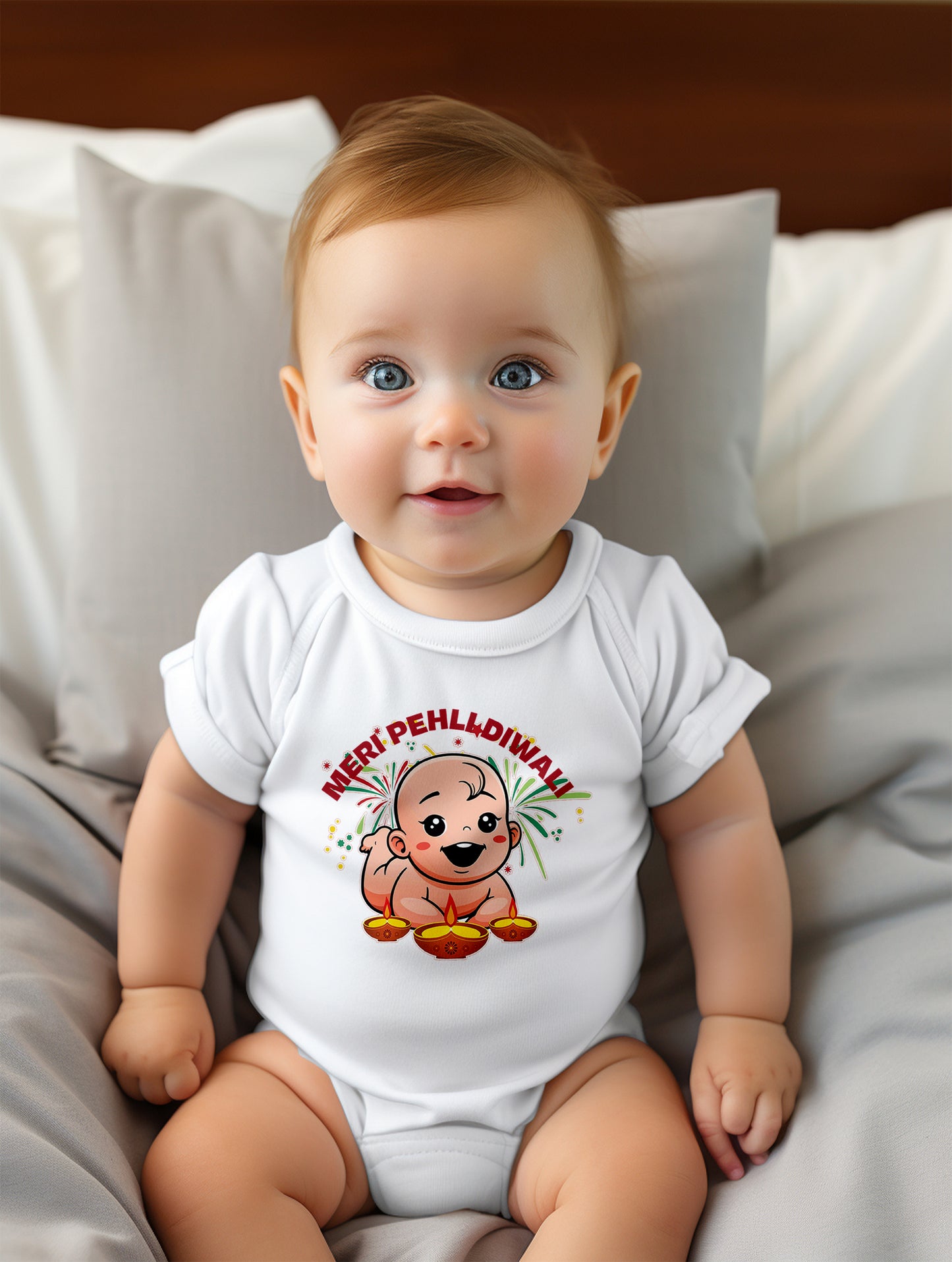 My First Diwali Unisex Cotton Romper / Tshirt- with custom name