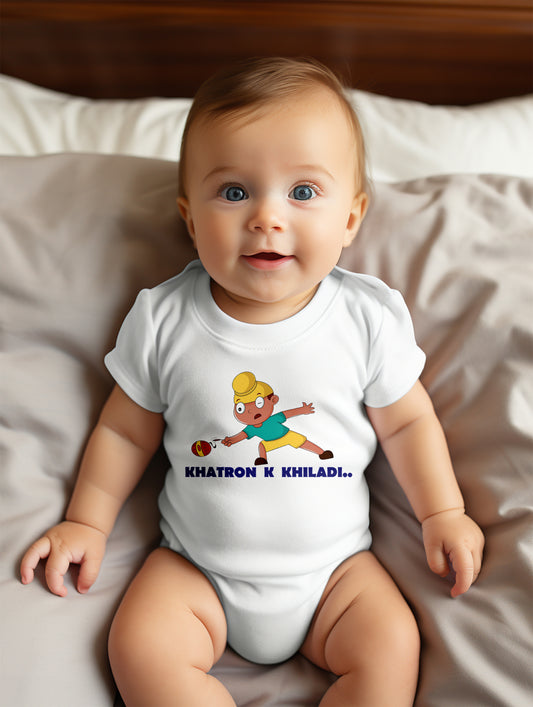 Khatronke Khiladi Baby Romper / Tshirt- with custom name