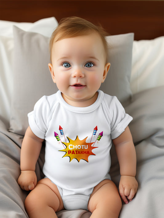 Chotu Patakha Romper / T-Shirt - With Custom Name