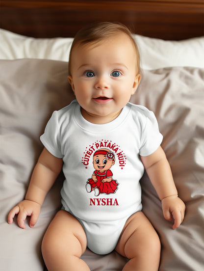 Pataka Kudi Unisex Baby Romper  / Tshirt- with custom name