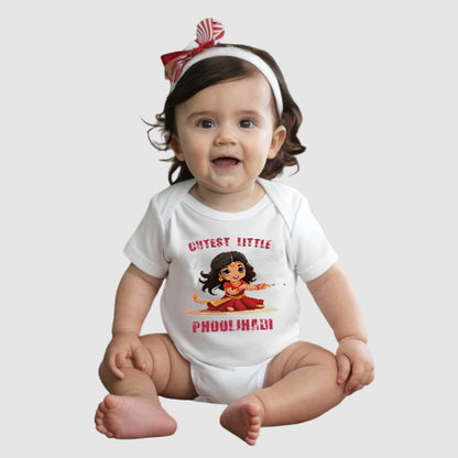 Cutest Little Phuljhadi  Baby Romper / Tshirt- with custom name