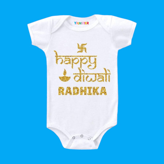 My First Diwali 4 Romper / T-Shirt - With Custom Name