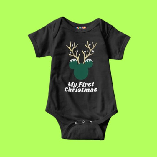 My first Christmas unisex romper - With Custom Name