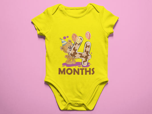 4 Months Old teddy unisex Baby Romper