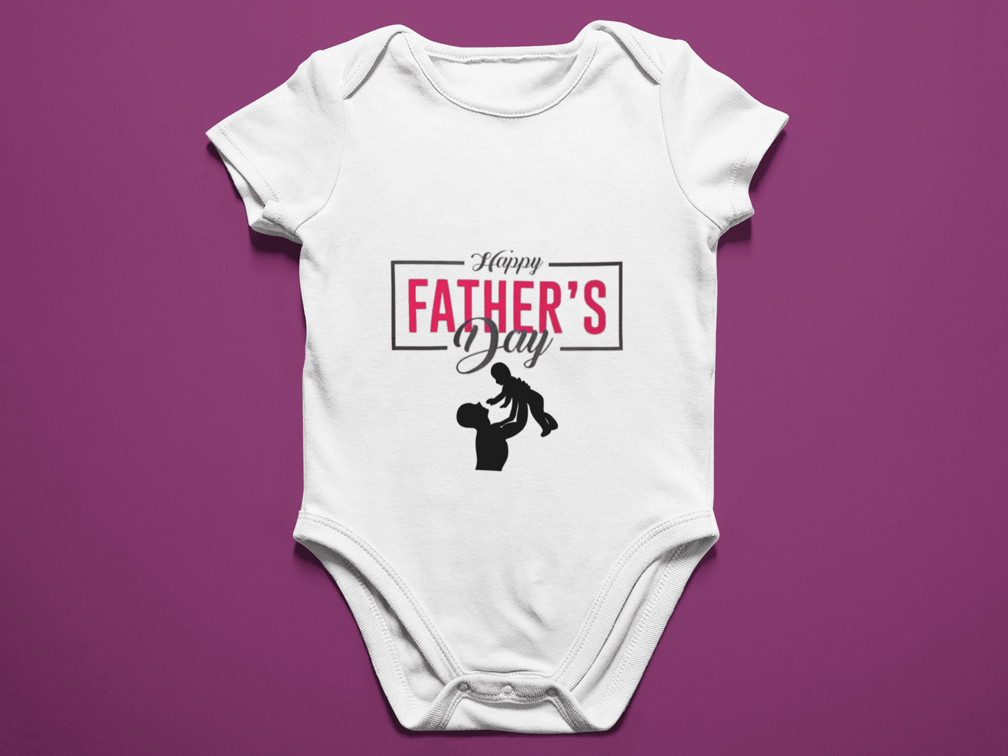 Happy fathers day Girl wishing romper