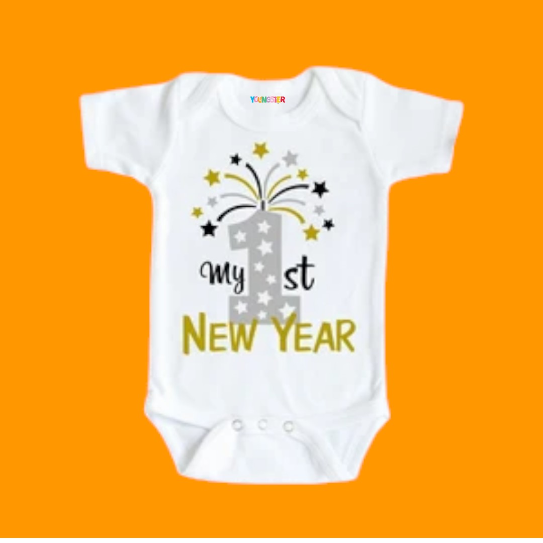 My 1st new year unisex romper / T-Shirt - With Custom Name