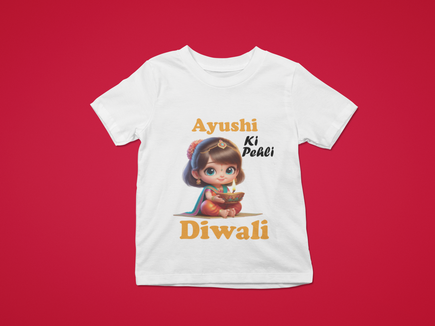 My First Diwali Unisex Baby Romper / Tshirt- with custom name