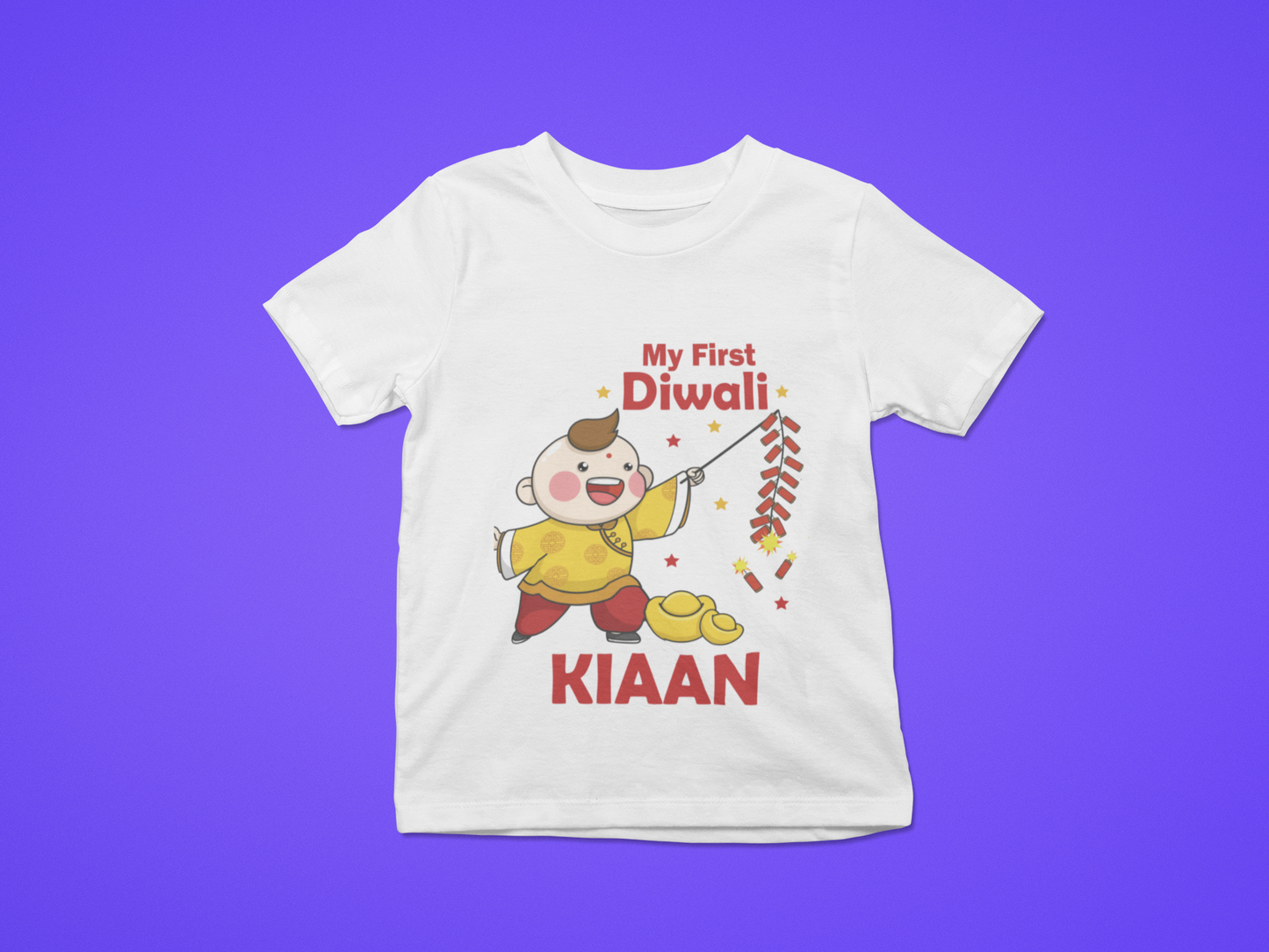 Happy Diwali  Romper / Tshirt- with custom name