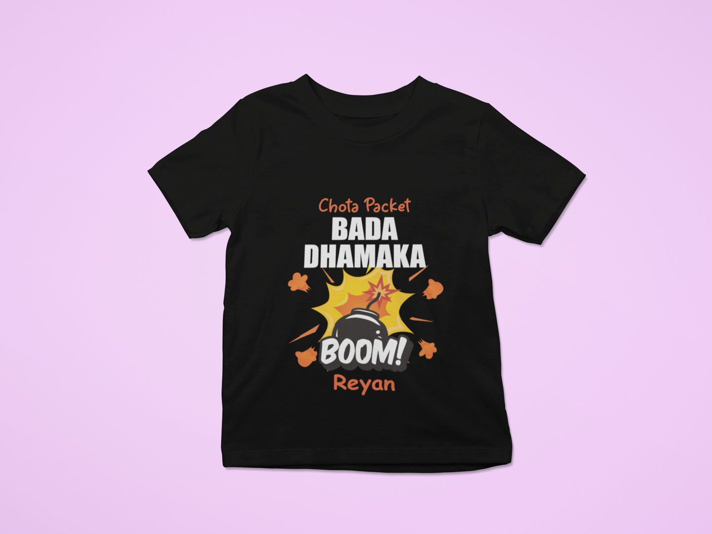 Chota Packet Bada Dhamaka Baby Romper/ Tshirt - with custom name