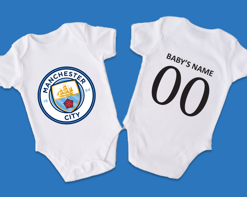 City Baby Romper With customised name and number