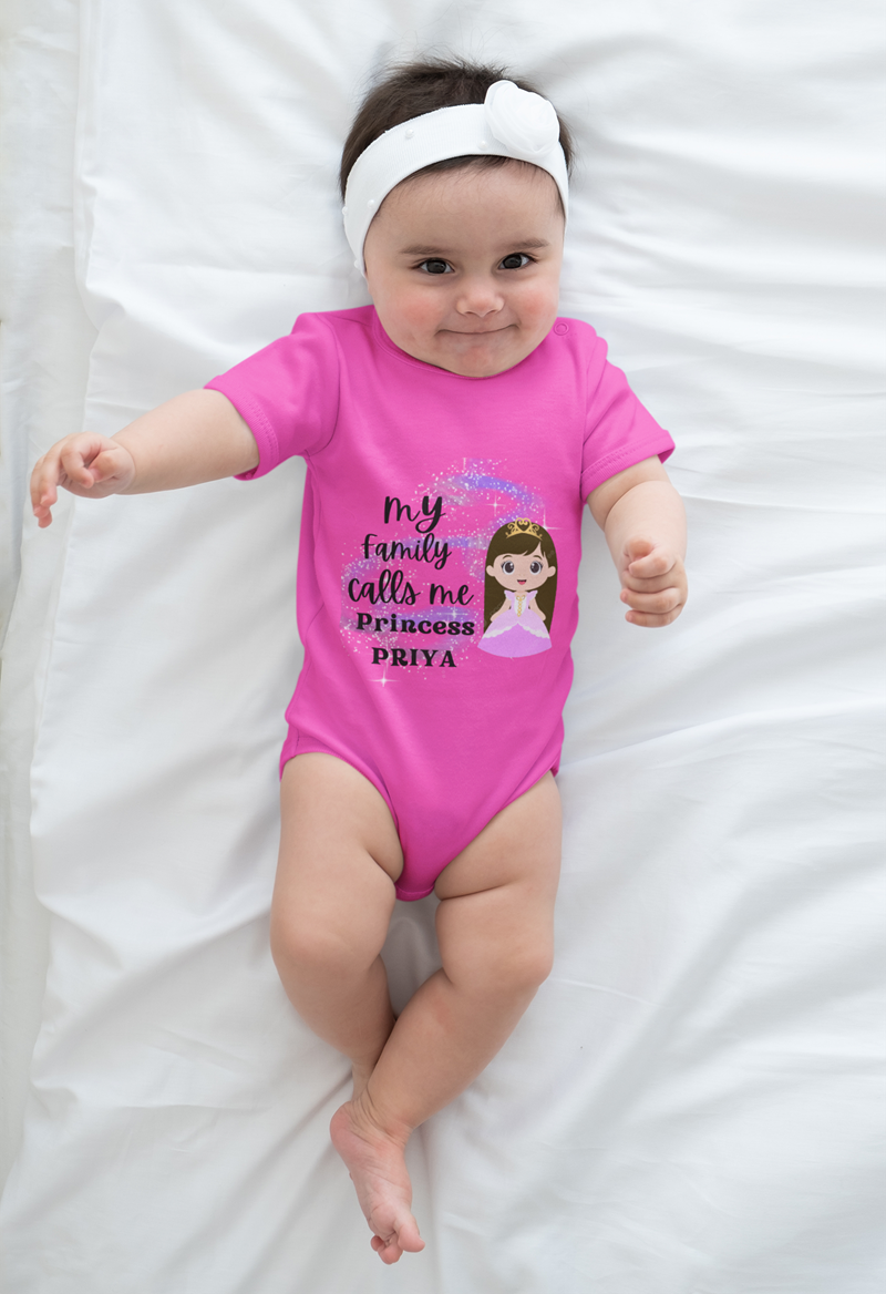 My family calls me princess - with Custom Name Romper