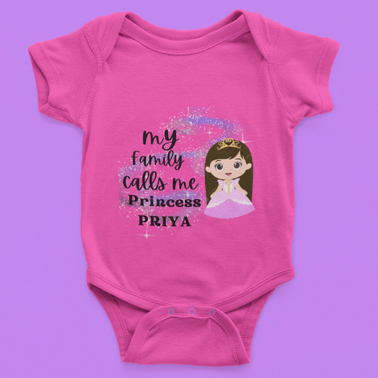 My family calls me princess - with Custom Name Romper