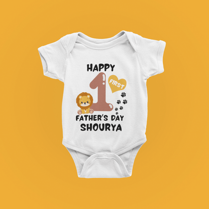 Happy 1st Fathers Day with Custom Name