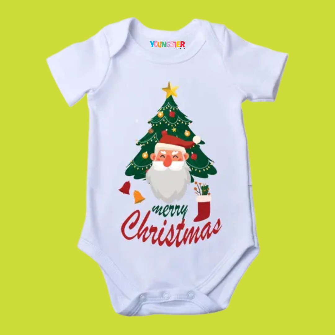 Santa Baby Unisex Romper / T-Shirt - With Custom Name