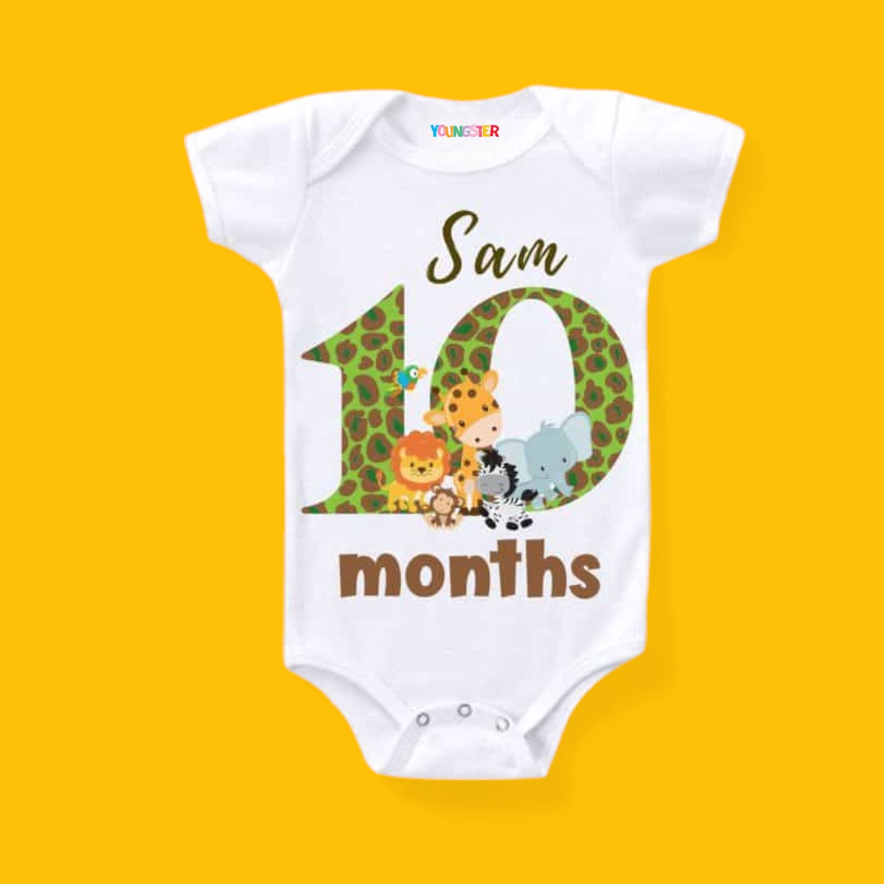 10 Months: Stylish Infant Romper For Milestones