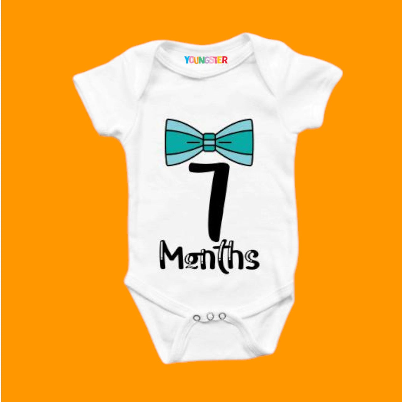 7 Months Monthly Milestone Birthday Unicorn Unisex Cotton Baby Romper