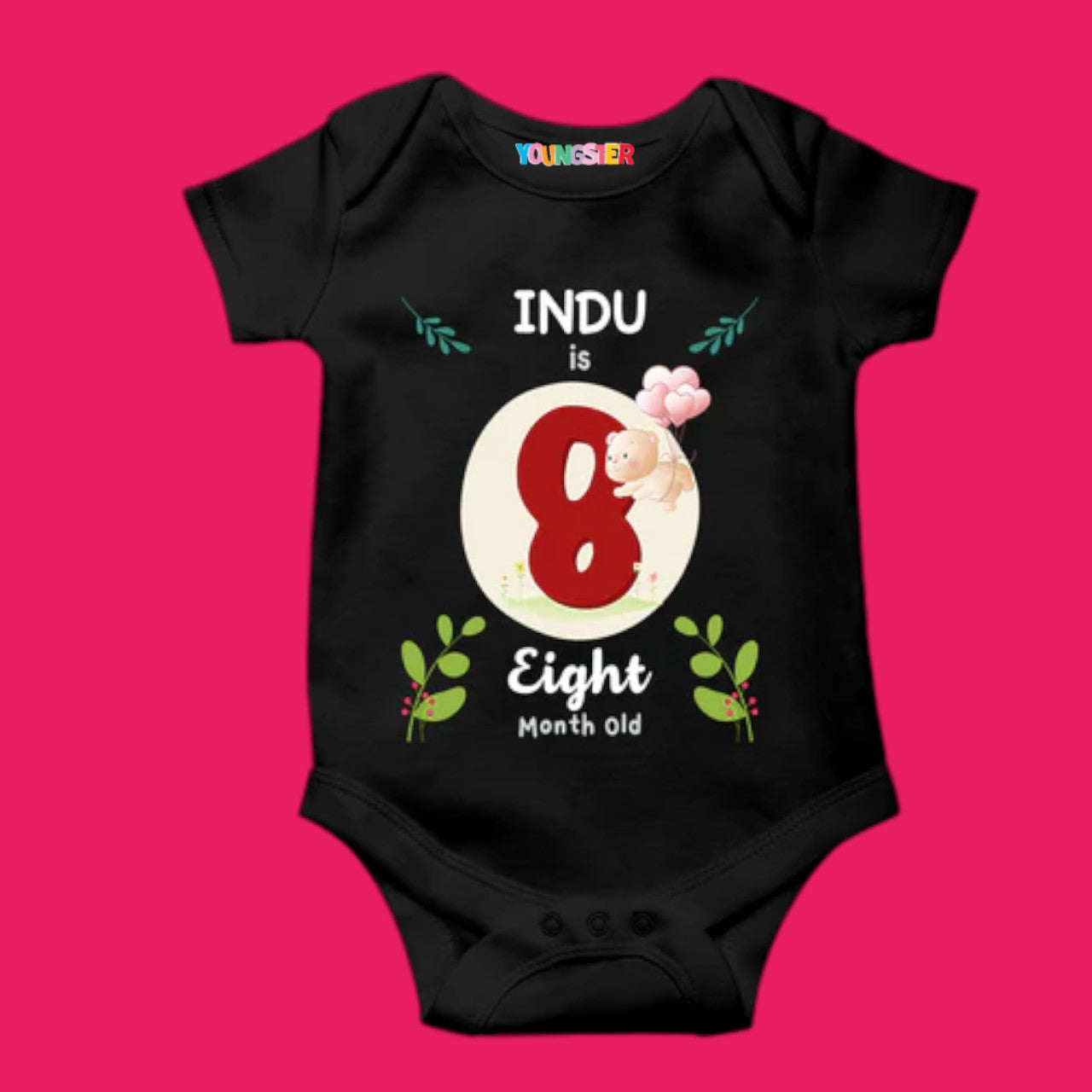 Adorable 8-Month Birthday Baby Romper