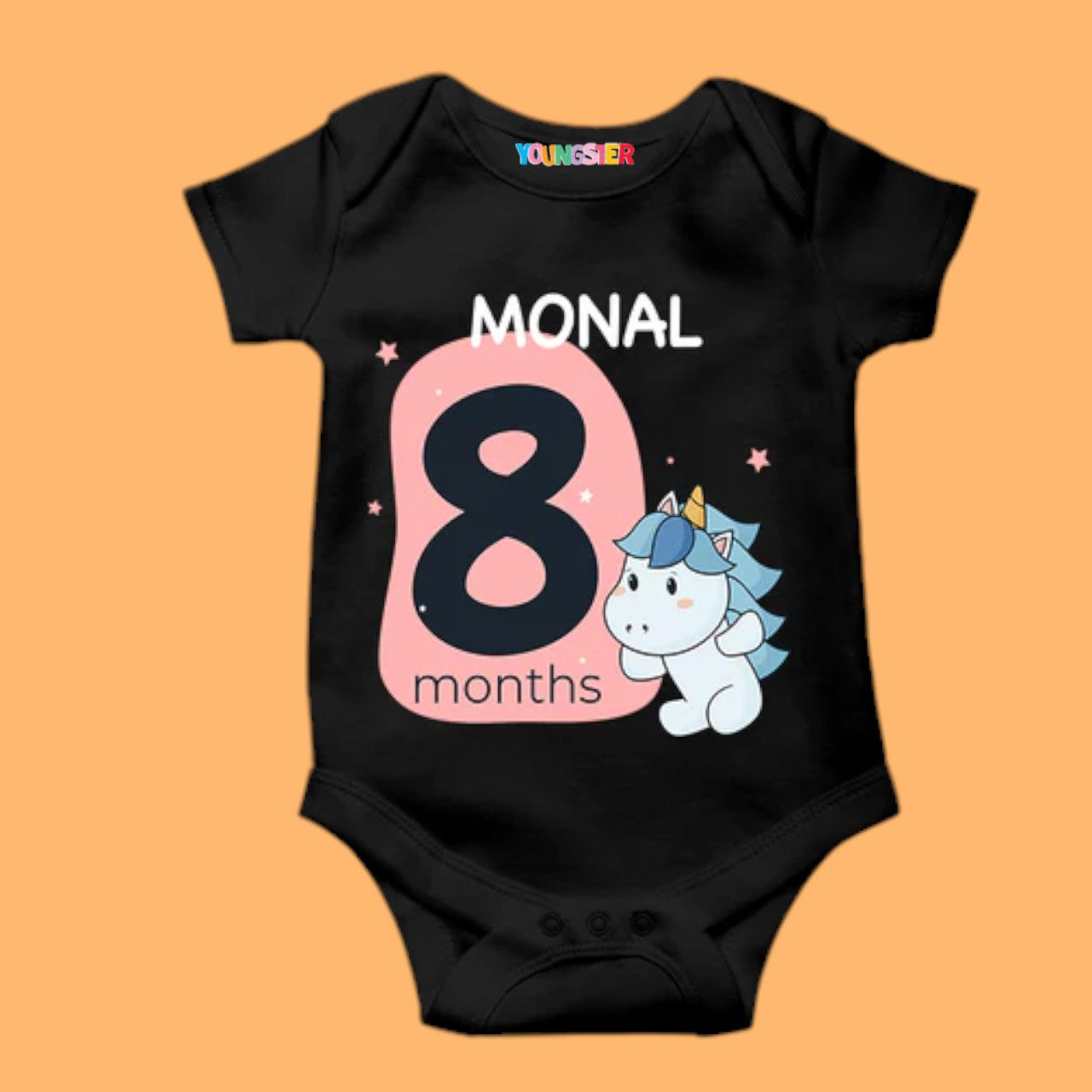 Cute Little Star: 8-Month Birthday Romper For Your Baby