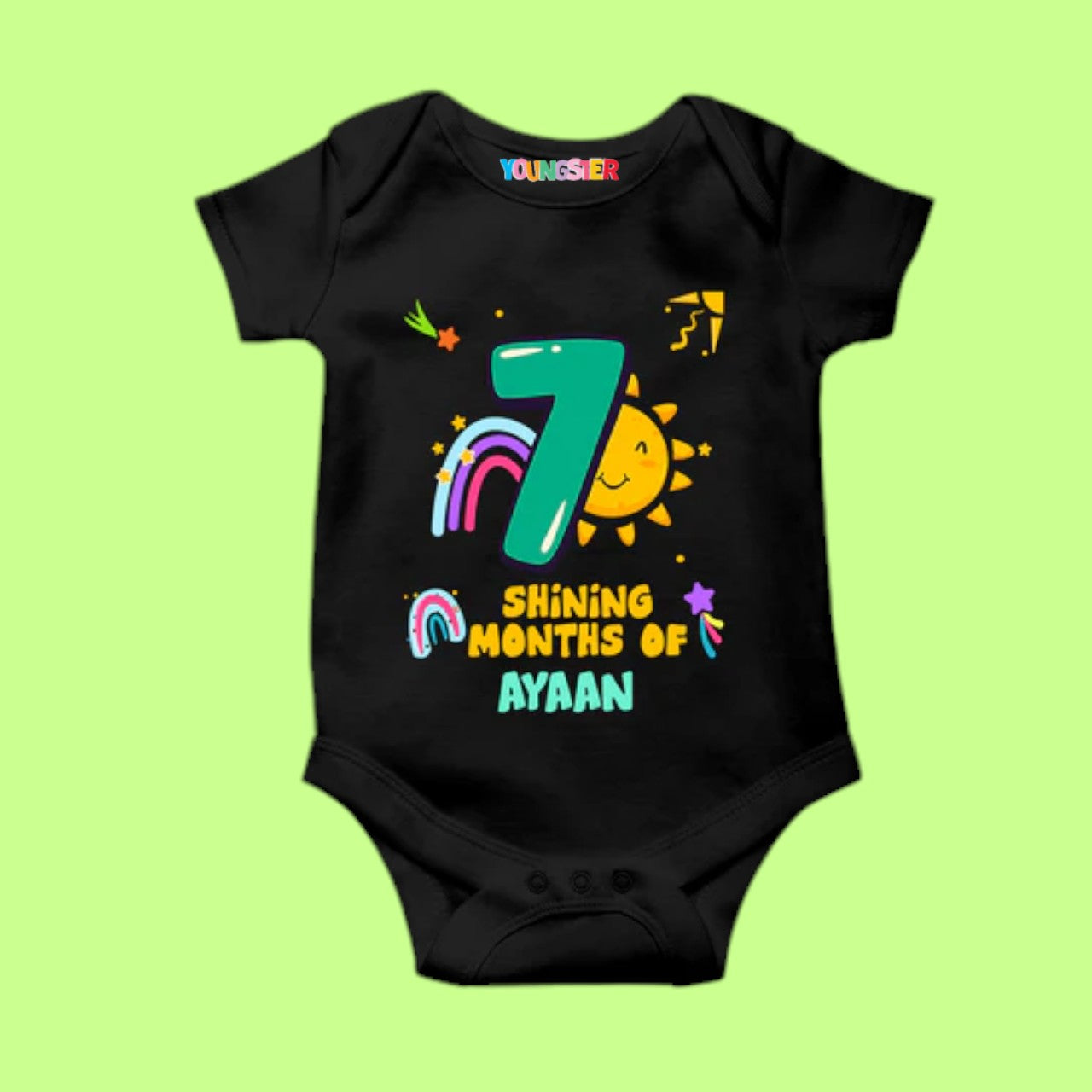 7th Month Birthday Romper - Monthly Birthday Special Outfit