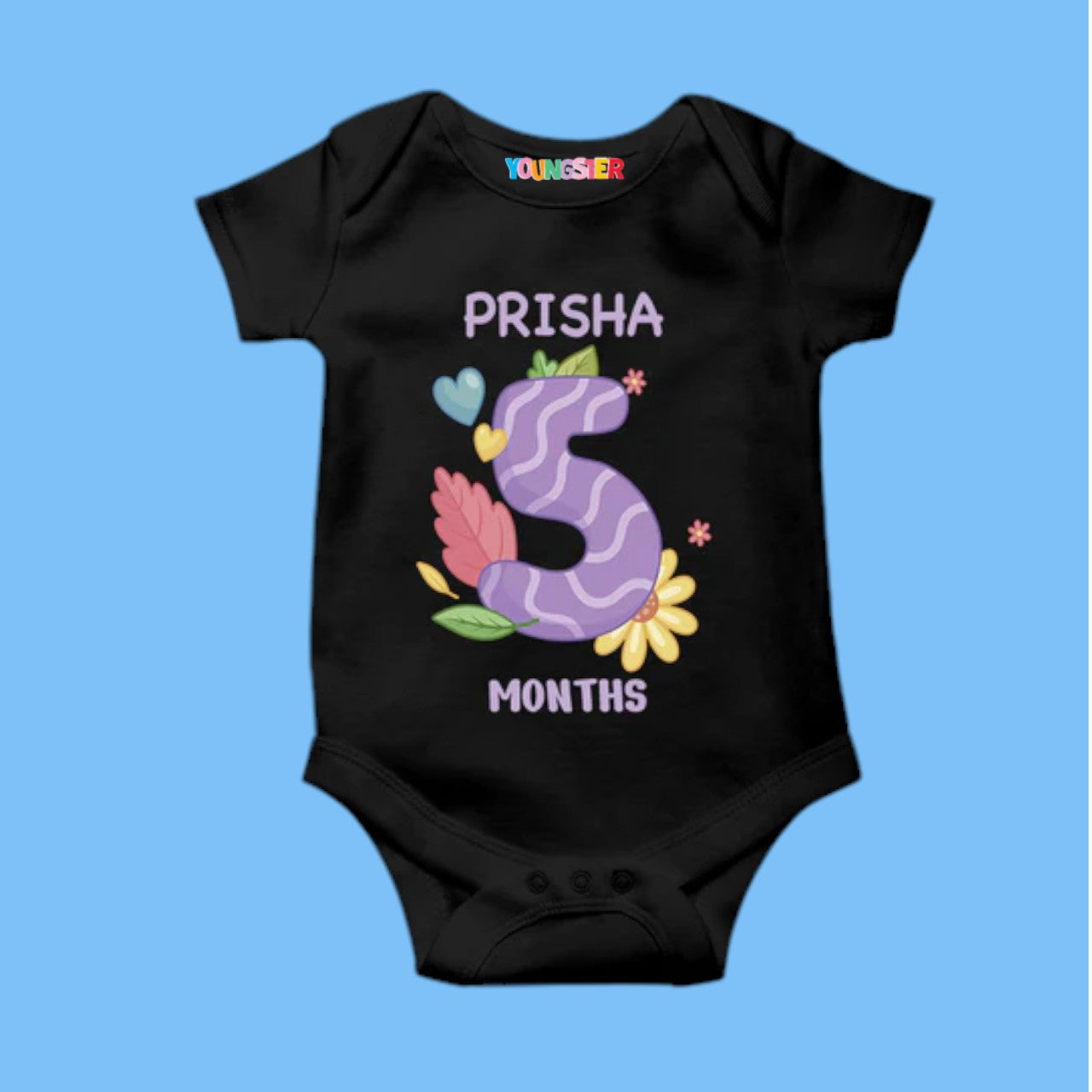 Happy 5 Months Baby Romper