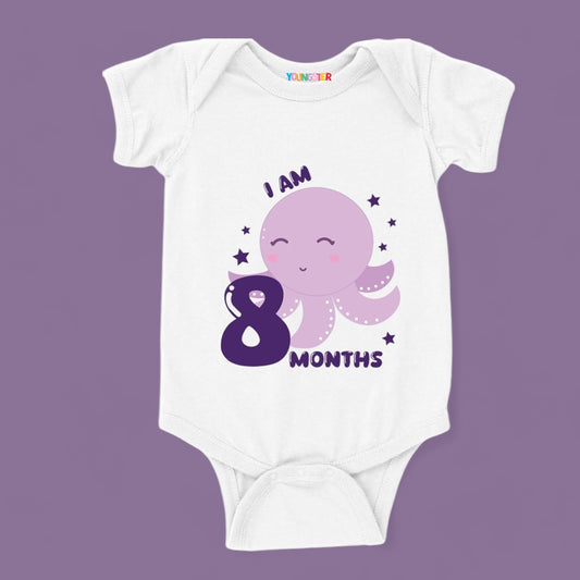 Stylish 8-Month Birthday Baby Romper