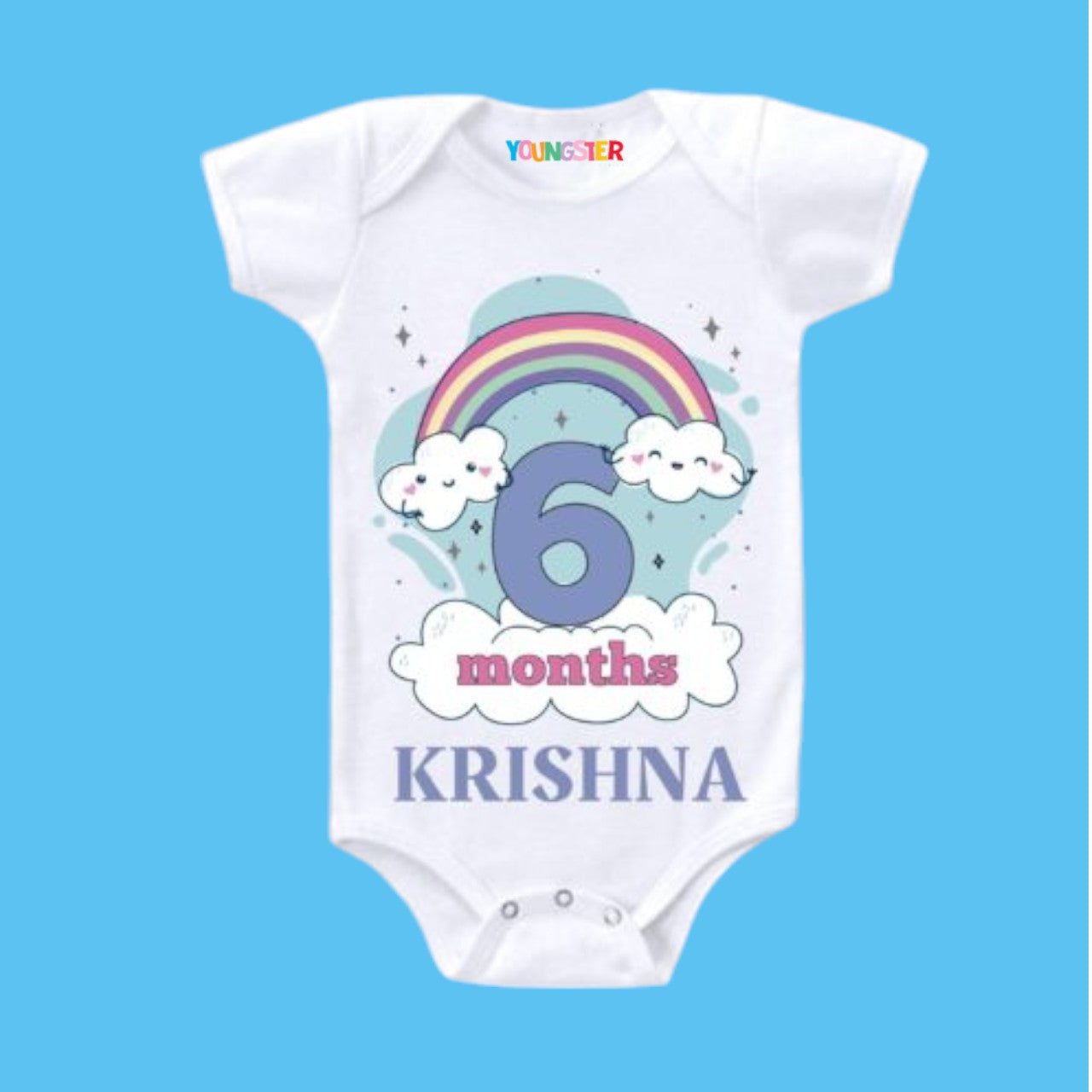 Rainbow Theme Baby Romper