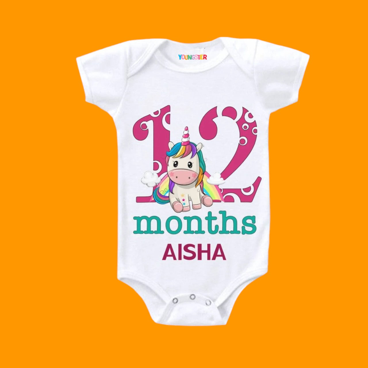 Milestone Magic: 12 Months Baby Romper