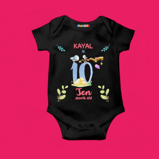 Cute & Comfy: 10-Month Birthday Baby Romper For Photos