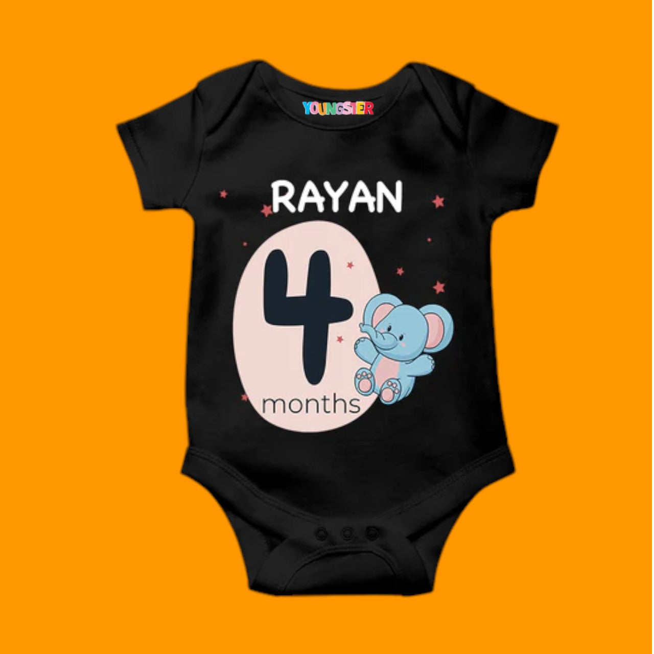 4 Months Birthday Baby Romper