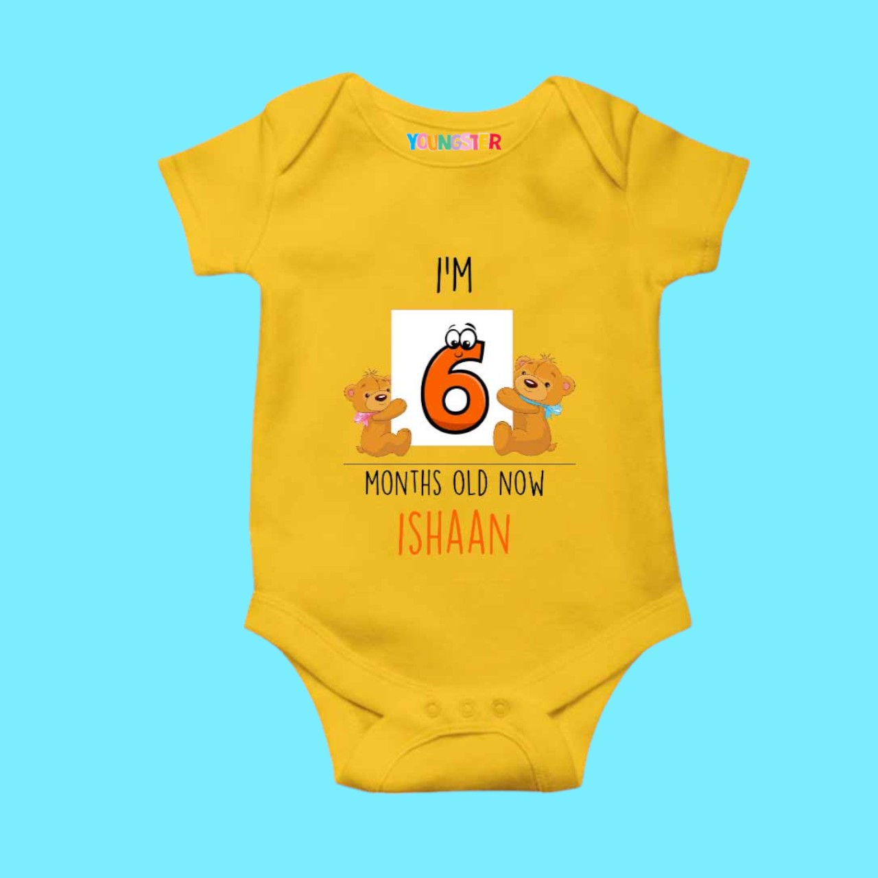 Yay I Am 6 Months Old Baby Romper